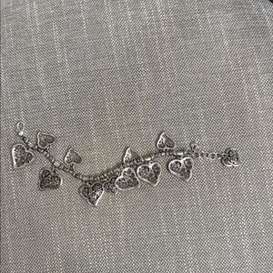 Brighton Silver Heart Charm Bracelet-Excellent condition! 💯